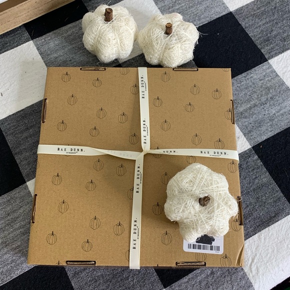 NWT🎃Rae Dunn Pumpkin Themed 4 Piece Coaster Set - Picture 5 of 6